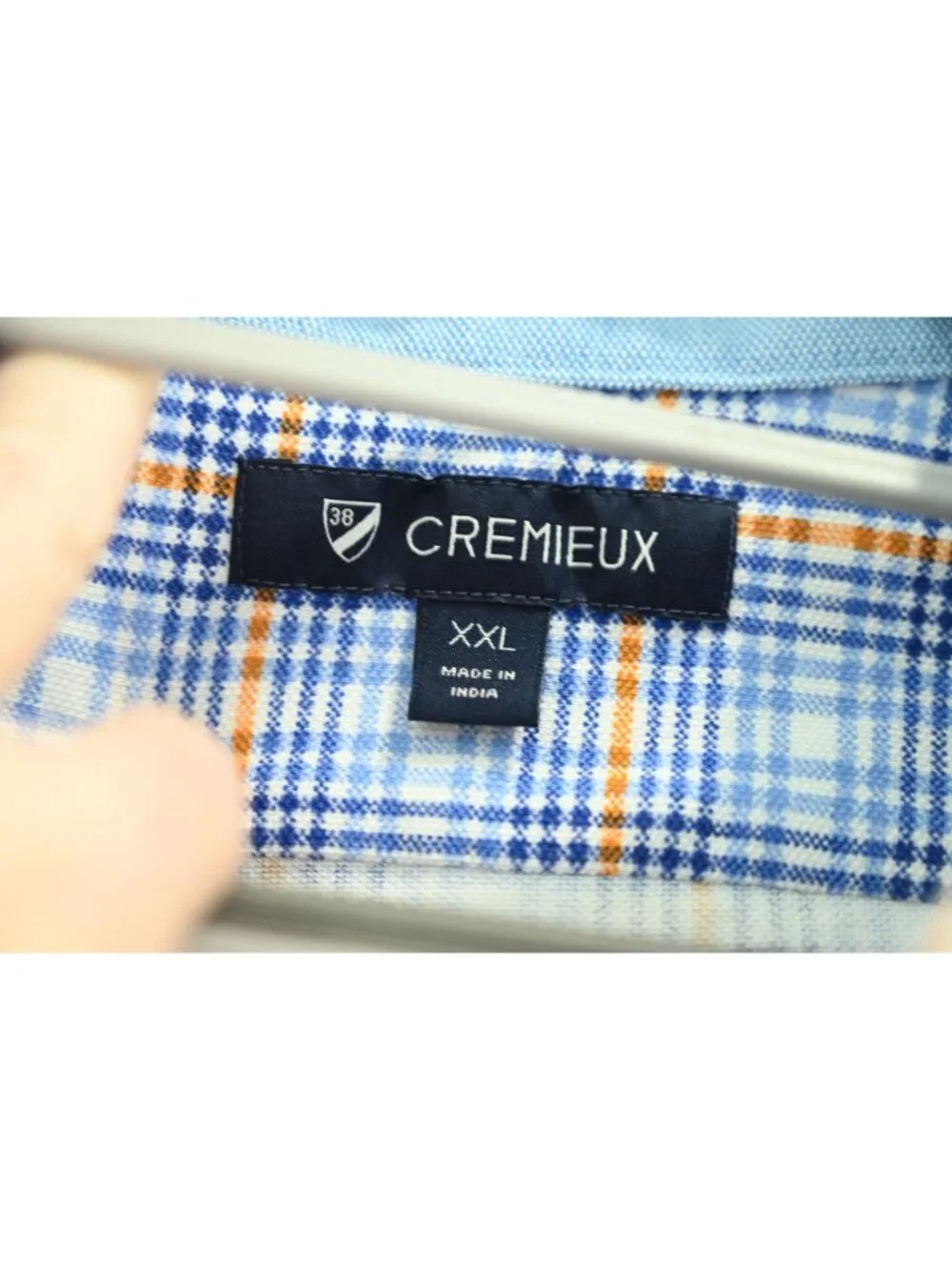 Daniel Cremieux SS Knit Button Down Shirt Blue Plaid Sz XXL Business Casual